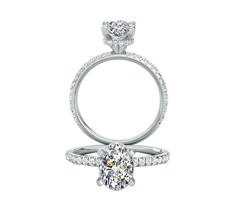 LUXE OVAL DIAMOND ENGAGEMENT RING