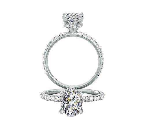 LUXE OVAL DIAMOND ENGAGEMENT RING