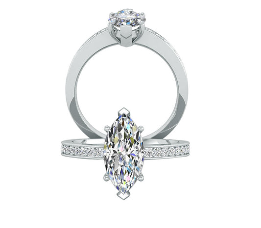 CLASSIC MARQUISE CUT DIAMOND ENGAGEMENT RING