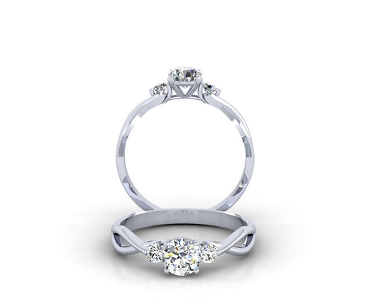 INFINITY STYLE TRIO DIAMOND ENGAGEMENT RING