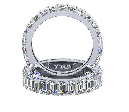 EMERALD CUT DIAMOND ETERNITY RING