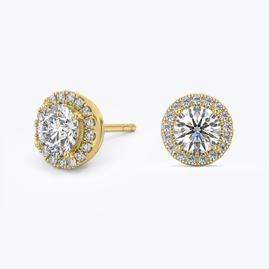 1.2 Carat  Round Ideal Cut Lab Grown Diamond Stud Earrings, Lab Grown Diamond Earrings, 14k Diamond Earring, Lab Grown Diamond Stud Earrings