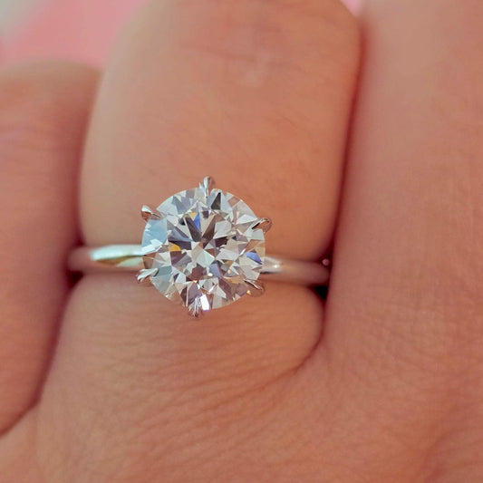 2 Carat Lab Grown Diamond Engagement Ring - E Color, VVS2 Clarity, 14K Solid Gold-IGi Certified