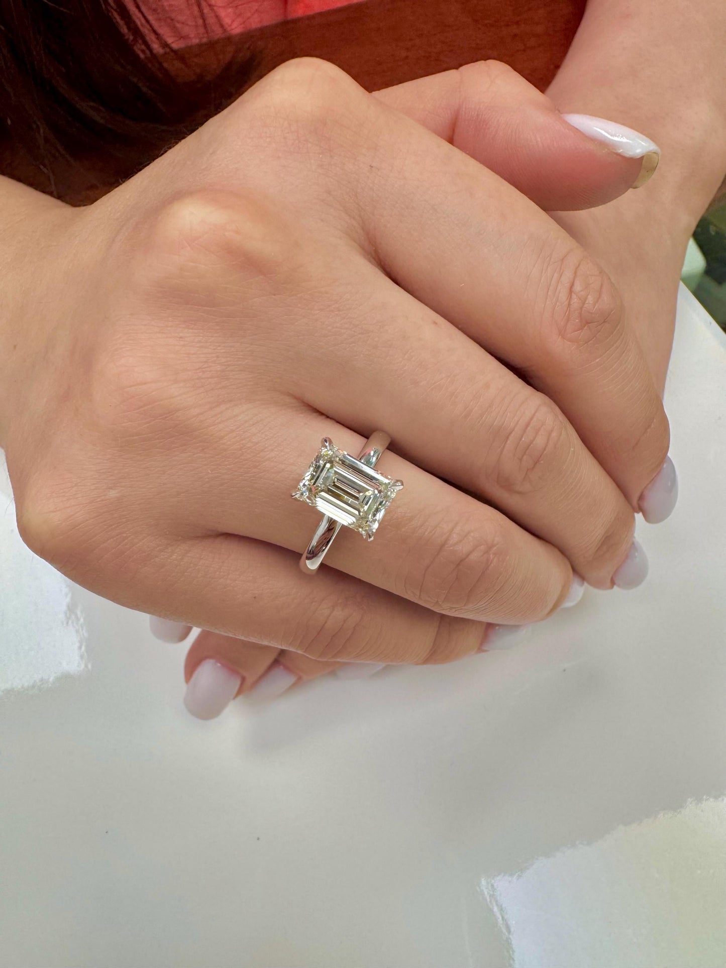 4 Carat Lab Grown Diamond Ring E VS1 IGI Certified, 14K Solid Gold Engagement Ring, Ethical Diamond Ring, Statement Ring, Bridal Jewelry