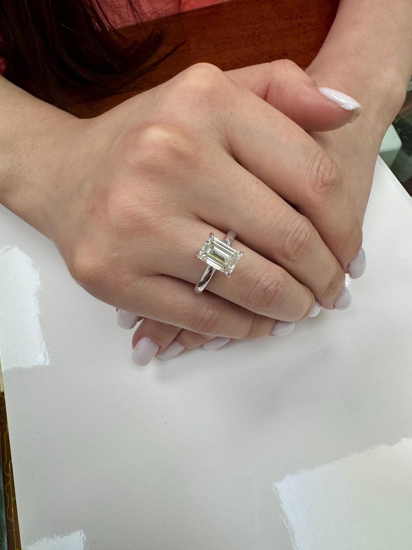4 Carat Lab Grown Diamond Ring E VS1 IGI Certified, 14K Solid Gold Engagement Ring, Ethical Diamond Ring, Statement Ring, Bridal Jewelry