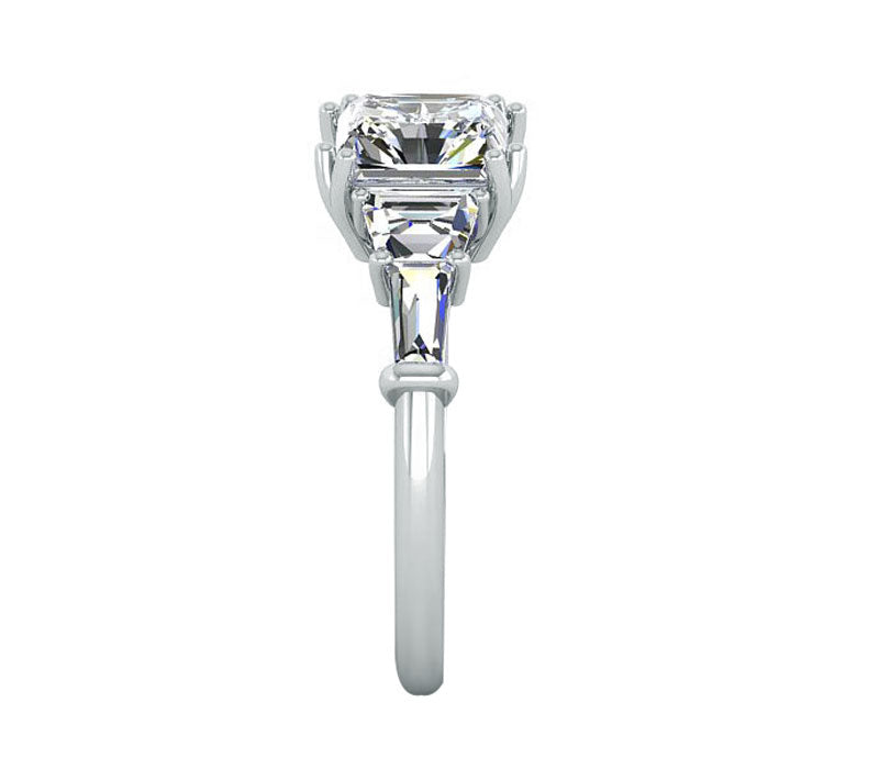 FOUR STONE TAPERED BAGUETTE ENGAGEMENT RING