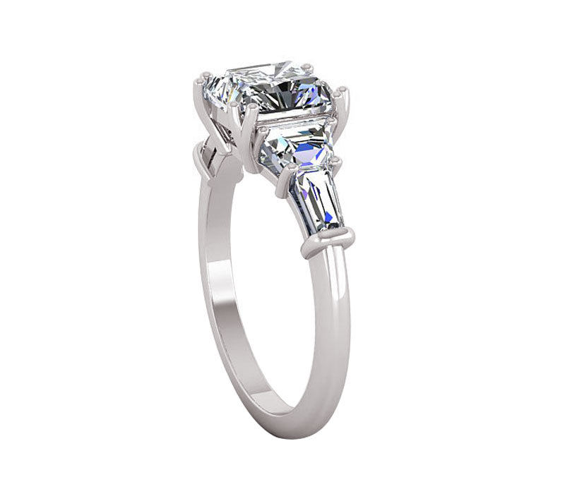 FOUR STONE TAPERED BAGUETTE ENGAGEMENT RING