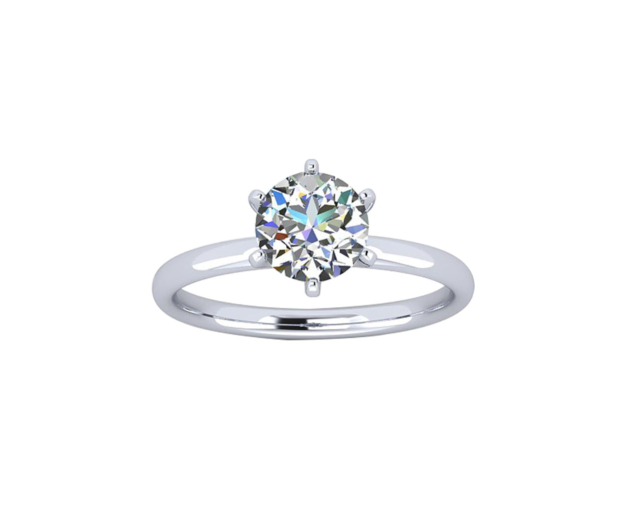 SIX PRONG COMFORT FIT SOLITAIRE