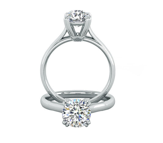 COMFORT FIT DOUBLE PRONG SOLITAIRE