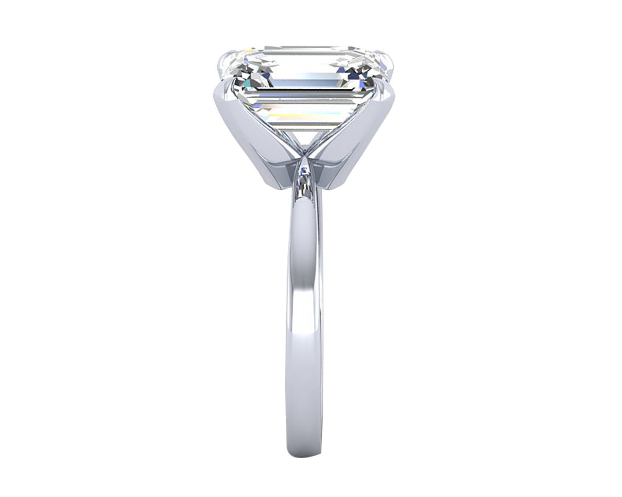 TAPERED EMERALD CUT CLASSIC SOLITAIRE