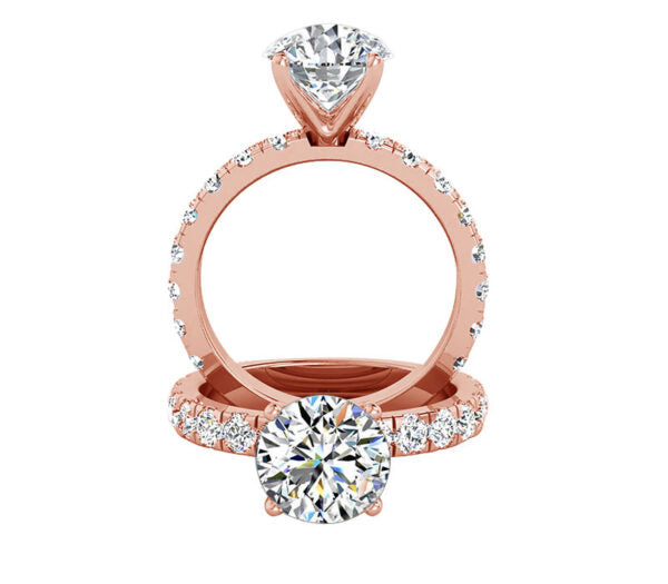 PAVE PRESET DIAMOND ENGAGEMENT RING