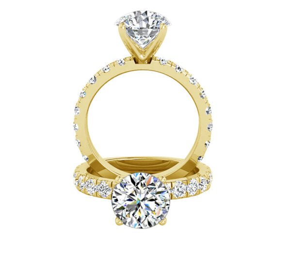 PAVE PRESET DIAMOND ENGAGEMENT RING
