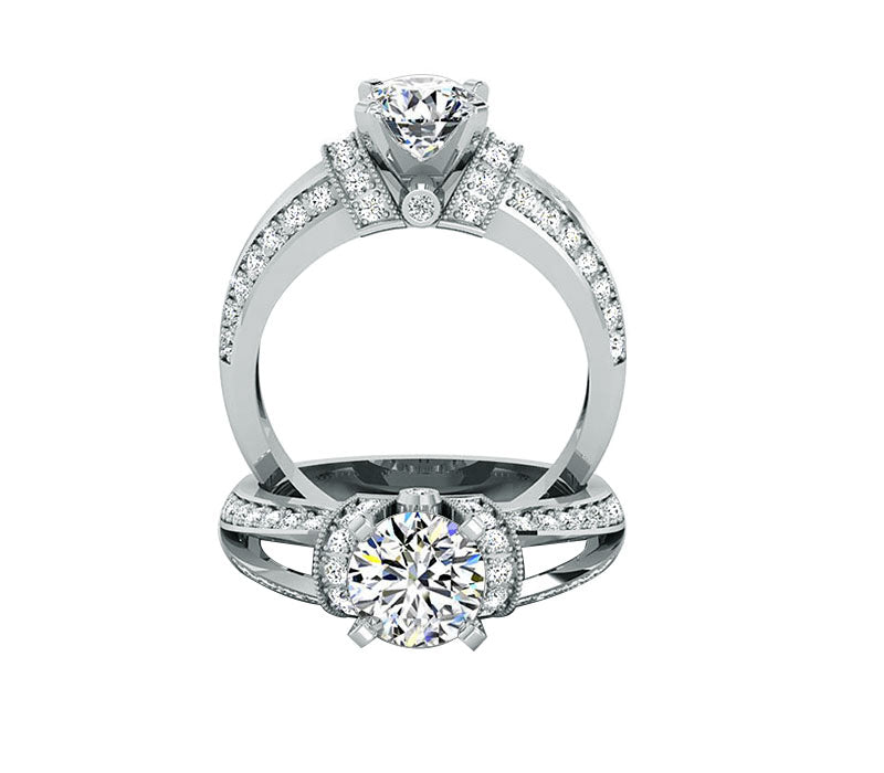 Royal diamond engagement ring. 1.40Ct diamond wedding ring