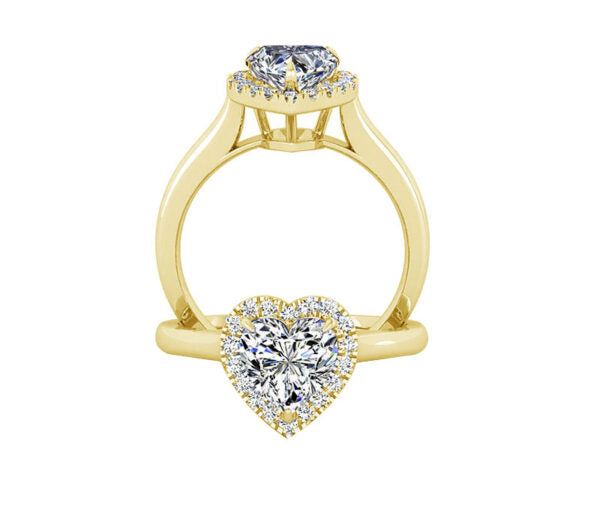 HEART-SHAPED HALO DIAMOND ENGAGEMENT RING