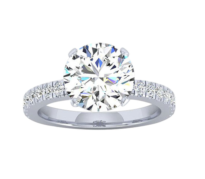 TWENTY DIAMOND PAVÉ SETTING ENGAGEMENT RING