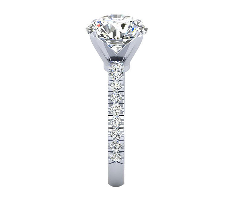 TWENTY DIAMOND PAVÉ SETTING ENGAGEMENT RING