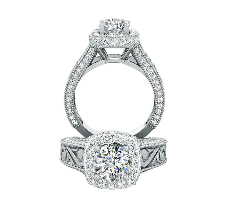 ARTSY PATTERN WOMEN DIAMOND ENGAGEMENT RING