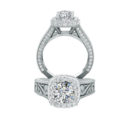 ARTSY PATTERN WOMEN DIAMOND ENGAGEMENT RING