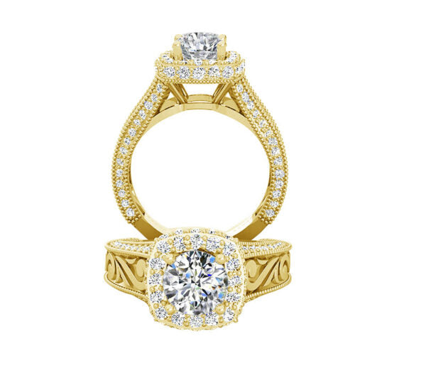 ARTSY PATTERN WOMEN DIAMOND ENGAGEMENT RING