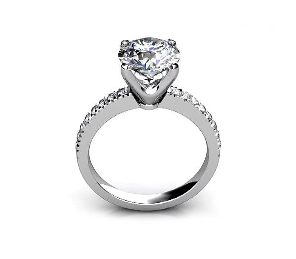 PAVE WHITE GOLD PRESET ENGAGEMENT RINGS
