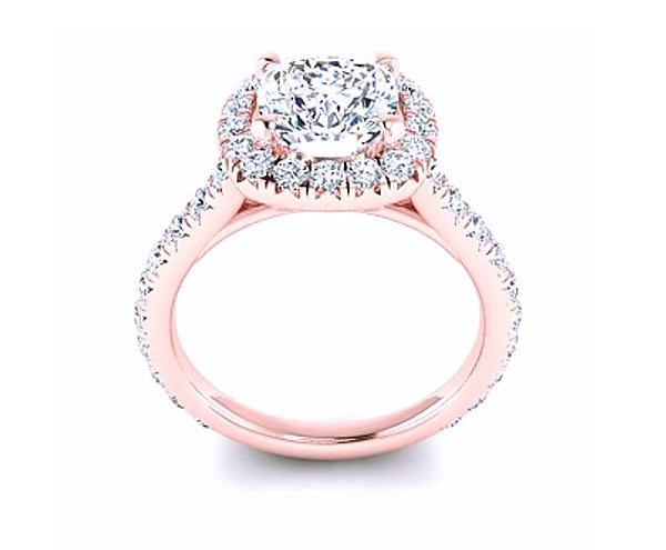 CLASSIC CUSHION HALO DIAMOND ENGAGEMENT RING