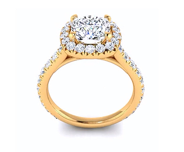 CLASSIC CUSHION HALO DIAMOND ENGAGEMENT RING