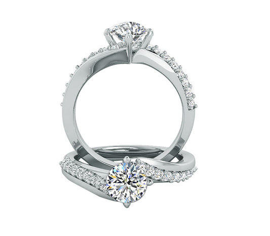 DIAMOND BYPASS ENGAGEMENT RING
