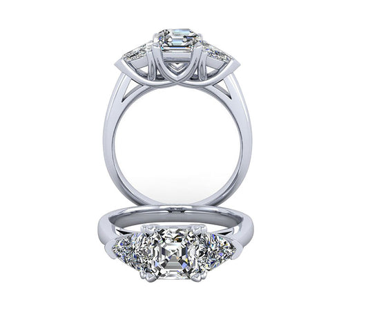 TRILLION-CUT DIAMOND ENGAGEMENT RING