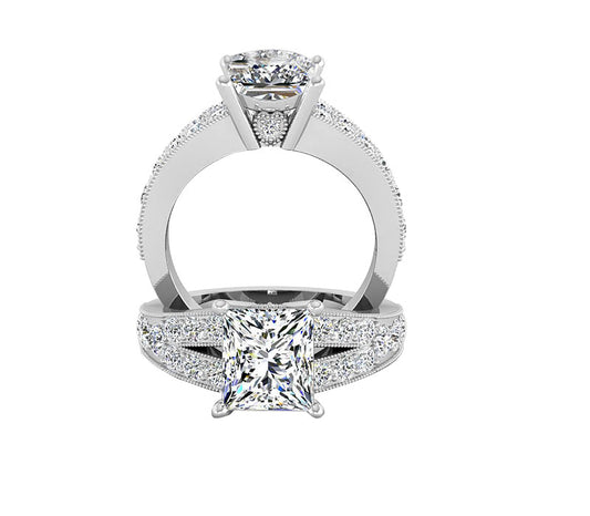 BEAUTIFUL SPLIT-SHANK DIAMOND RING