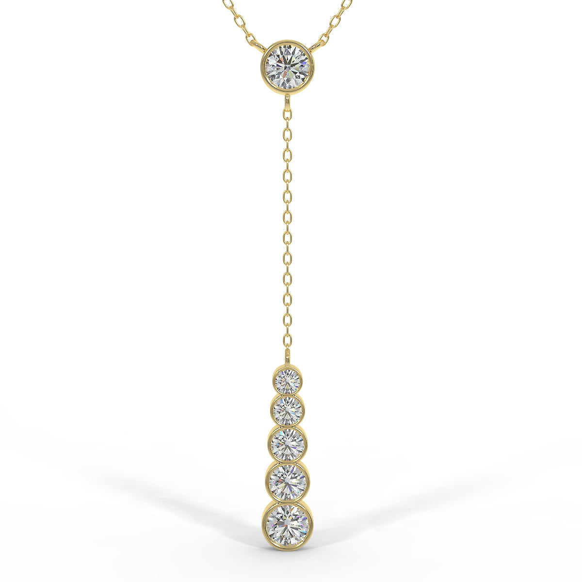 ELEGANT DIAMOND GOLD DROP LARIAT