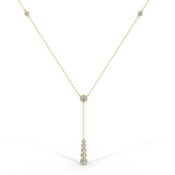 ELEGANT DIAMOND GOLD DROP LARIAT