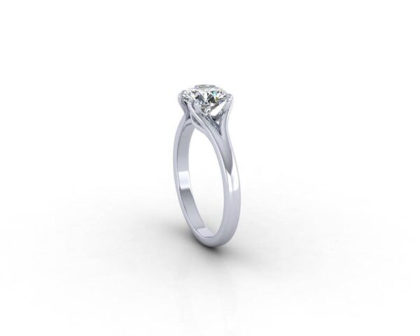 CLASSIC SOLITAIRE CATHEDRAL RING, 14K & 18K MOISSANITE ENGAGEMENT BAND, MOTHER’S DAY SINGLE DIAMOND JEWELRY, GENUINE CUSTOM MADE BRIDAL SET