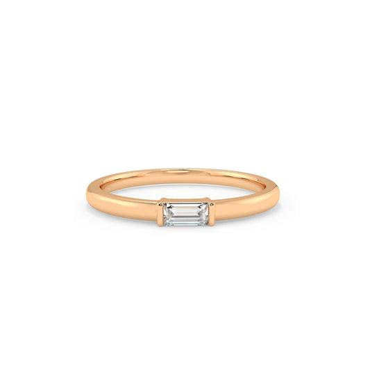 Baguette Diamond Wedding Band, 14k Gold diamond ring, Diamond Wedding band for Women, Minimalist Ring