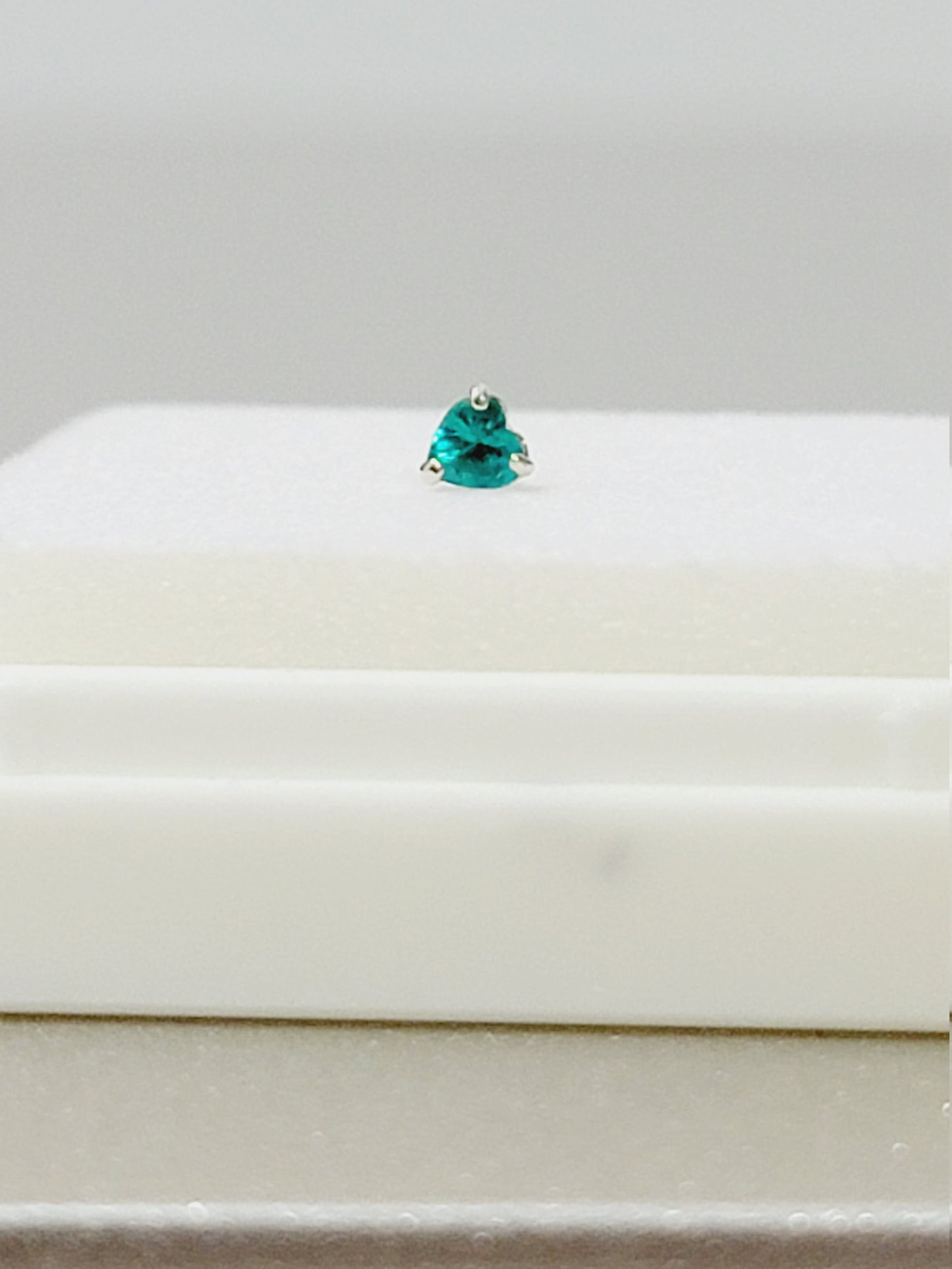 Ruby Nose Stud, 14k Solid Gold Nose Stud, Ruby Nose Pin,14k Gold, Nose Stud, Tiny Nose Ring, Heart Nose Studs, Nose jewelry