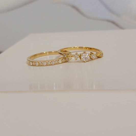 Diamond Wedding Band, 14K Gold Ring, Genuine Diamond Ring, Matching Band for Engagement Ring, Anniversary Ring, Gift for Her