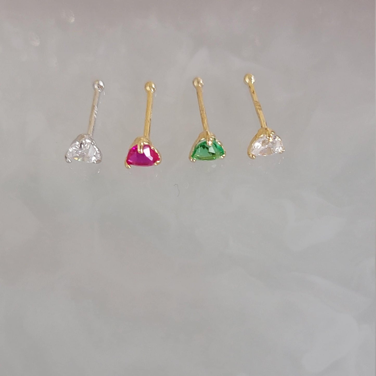 Heart Nose Stud, Gold Nose Stud, Nose Stud, Nose Stud 14k Gold, Nose Stud, Tiny Nose Ring, Heart Nose Studs, Nose jewelry