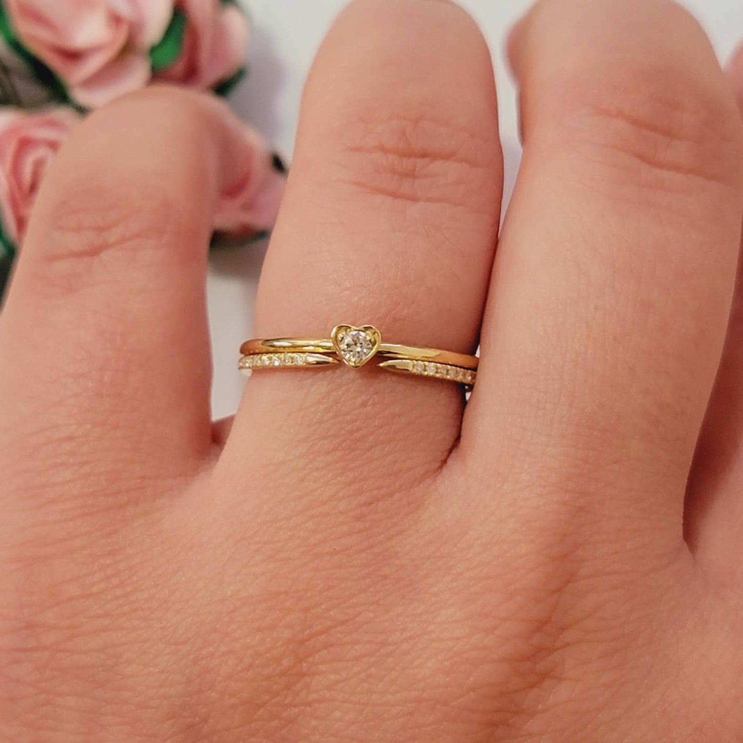 Open Claw Solid 14k Gold Natural Diamond Ring, Half Eternity Ring, Stackable Ring, Dainty Diamond Ring, Minimalist Ring, 14k white Gold