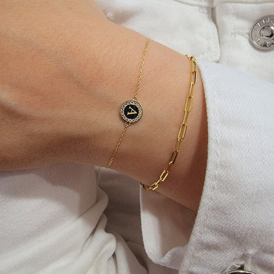 14k Solid Gold Dainty Diamond Bracelet