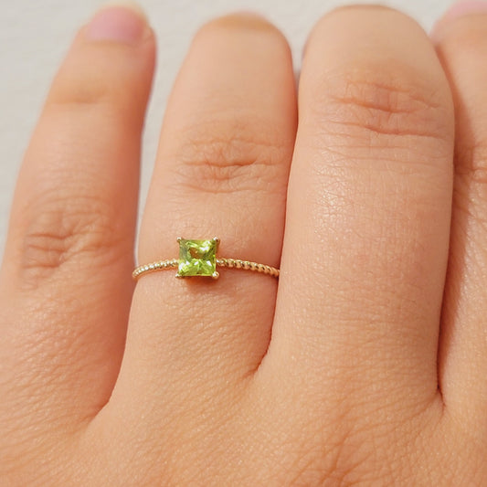 Square Pardot 14k gold ring