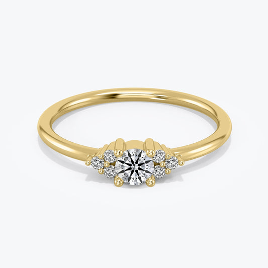 14k Dainty diamond engagement ring