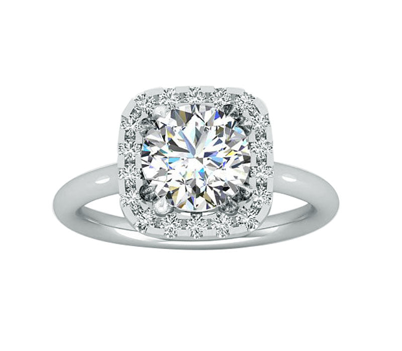 CLASSIC HALO DIAMOND ENGAGEMENT RING