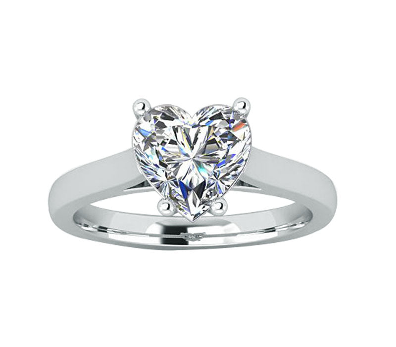 HEART SHAPED DIAMOND SOLITAIRE