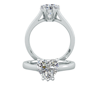 HEART SHAPED DIAMOND SOLITAIRE