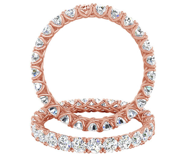 Braid Prongs Diamond Wedding Ring