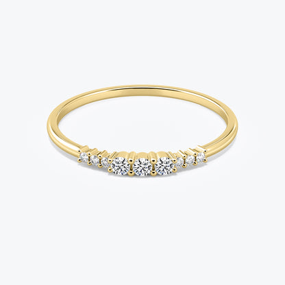 tiny diamond engagement ring in 14k solid gold