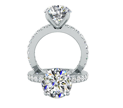 vs diamond engagement ring Side stone style set with 0.44ct on the shank