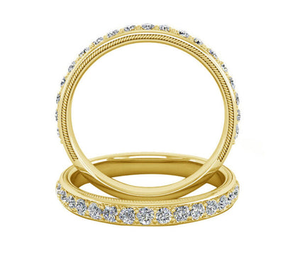 TWINED SHANK DIAMOND WEDDING RING
