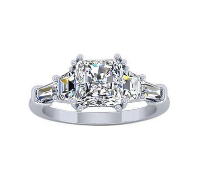 FOUR STONE TAPERED BAGUETTE ENGAGEMENT RING