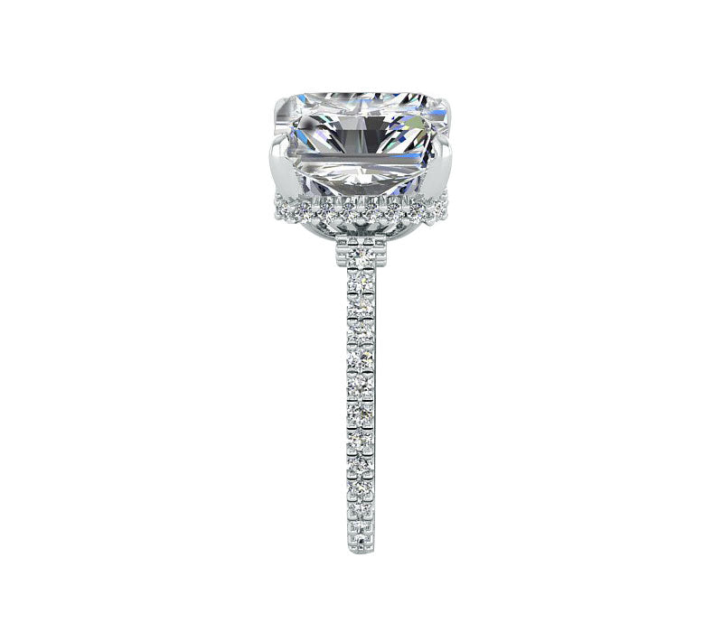 PRINCESS CUT ETERNITY STYLE ENGAGEMENT RING