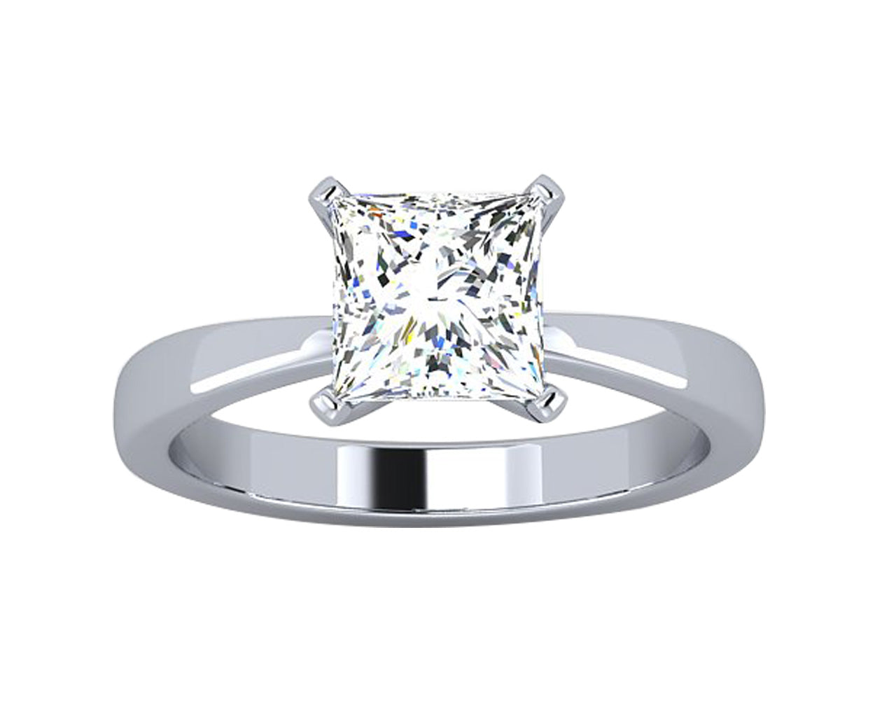 CLASSIC FOUR PRONG PRINCESS CUT SOLITAIRE